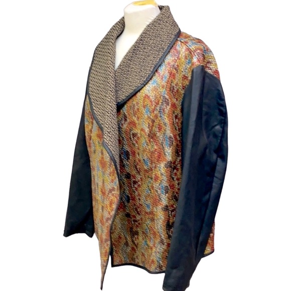 Kate & Mallory Multi Colored Textured Faux Leather Jacket - Picture 3 of 6